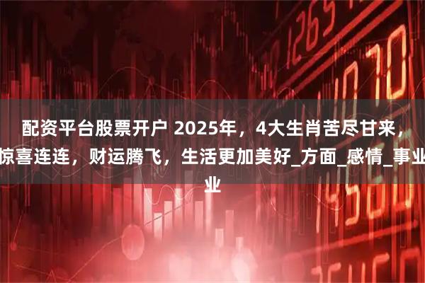 配资平台股票开户 2025年，4大生肖苦尽甘来，惊喜连连，财运腾飞，生活更加美好_方面_感情_事业